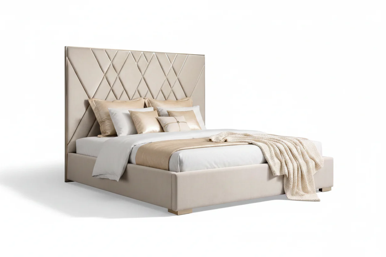 Diamond Luxe Upholstered Bed