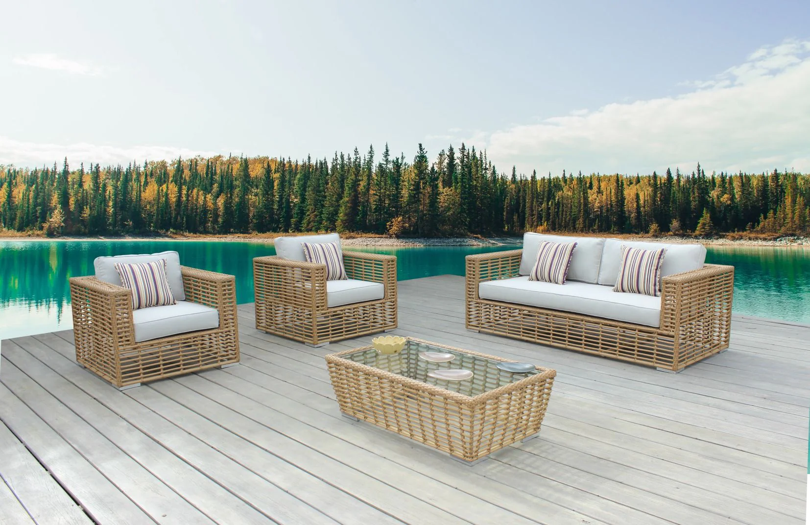 Elegant Retreat Modern Outdoor Sofa Set