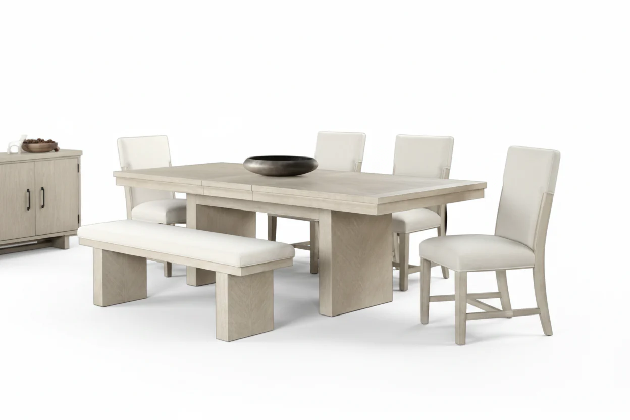 Hagerman Modern Extendable 7PC Dining Table - Image 22