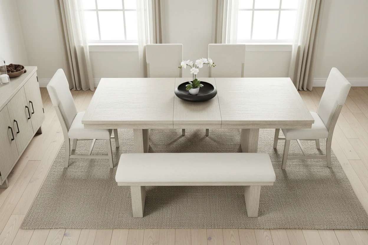 Hagerman Modern Extendable 7PC Dining Table - Image 4