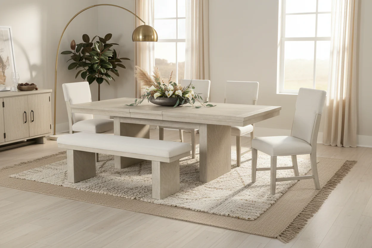 Hagerman Modern Extendable 7PC Dining Table - Image 6