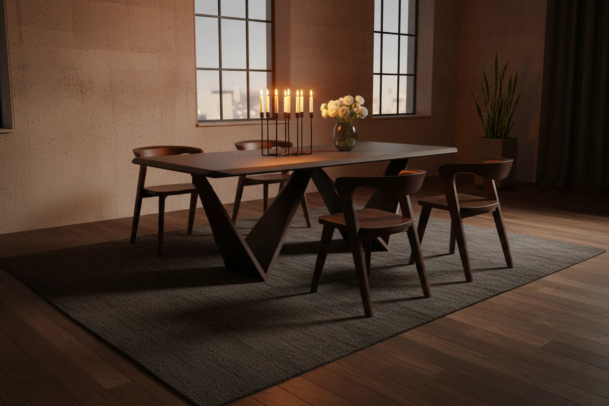 Romont Mid-Century Modern 7PC Dining Table Set - Image 6