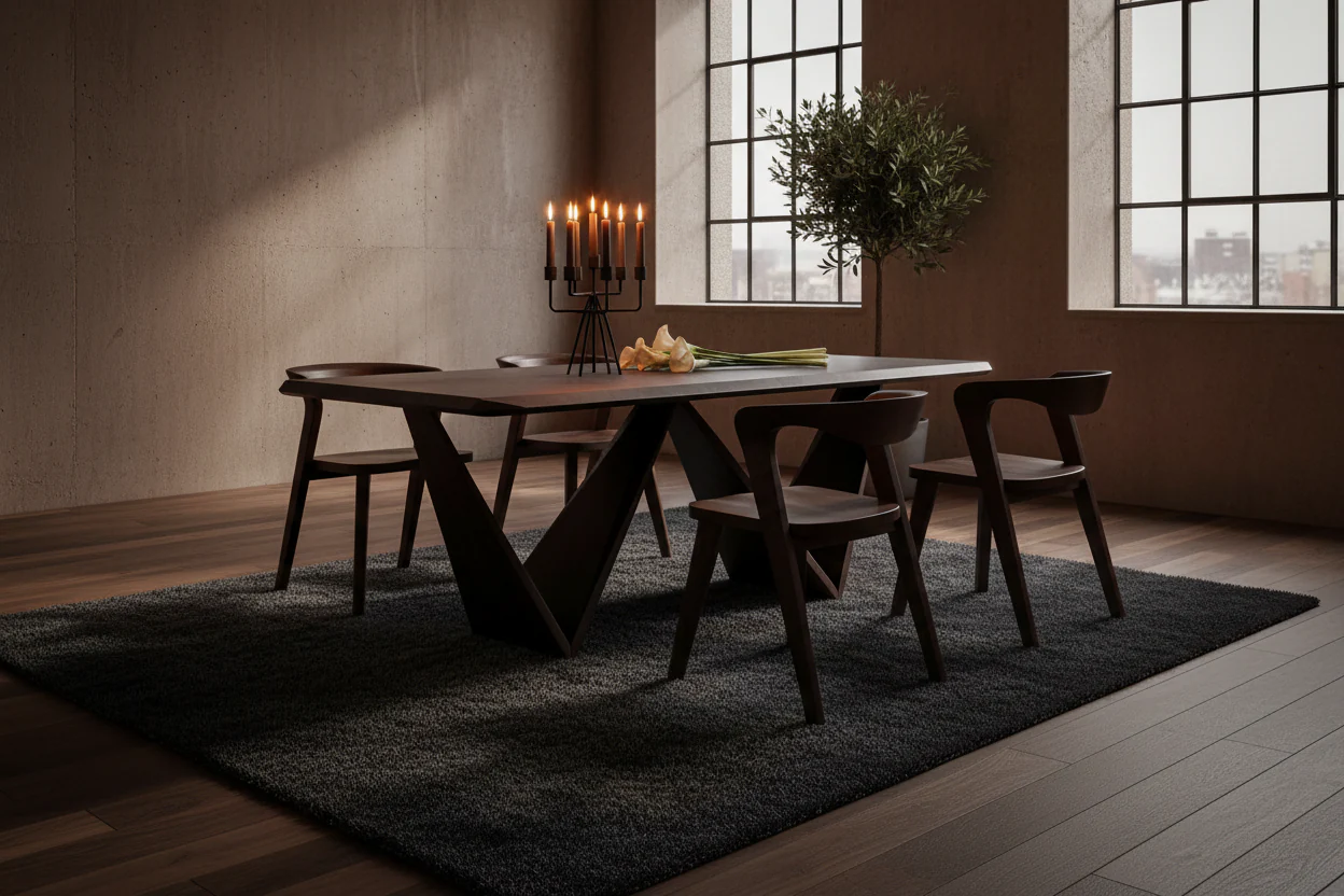 Romont Mid-Century Modern 7PC Dining Table Set - Image 9